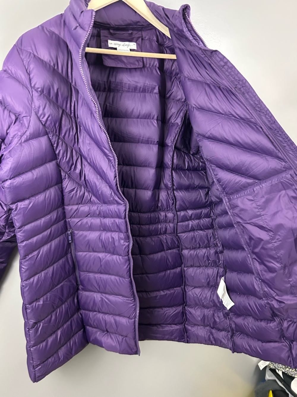 Penningtons In Every Story Quilted Down Puffer Jacket Plus Size 1X - Picture 5 of 11